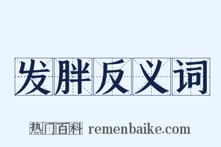 发胖反义词是什么意思的图片